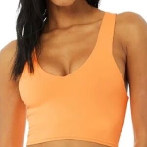 Alo Vibrant Orange Sports Bra&biker short